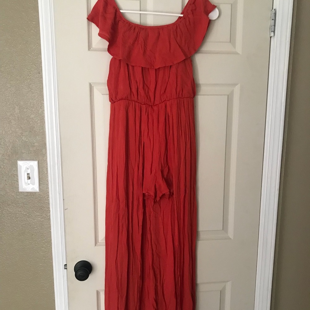 NWT Dee Elly Off the shoulders maxi romper